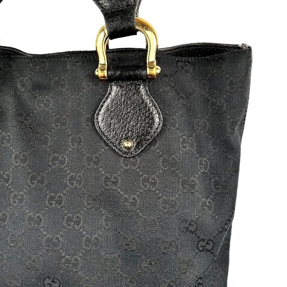 GUCCI oversized signature monogram canvas hobo tote bag - Picture 6 of 16